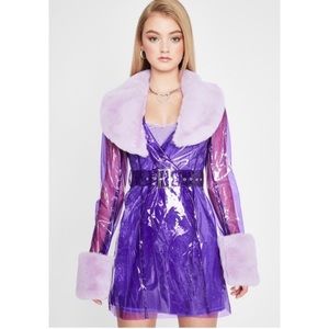 Purple trench coat